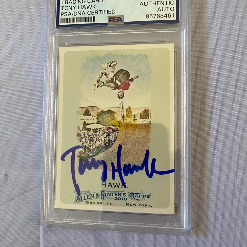 2010 Topps Allen & Ginter Tony Hawk signed autographed PSA COA Powell Peralta